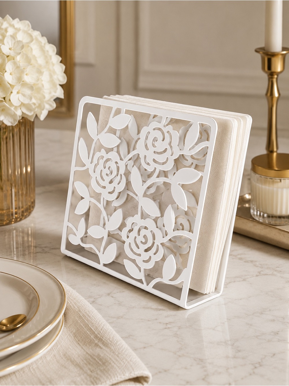 IKEA Napkin Holder With Flowers
